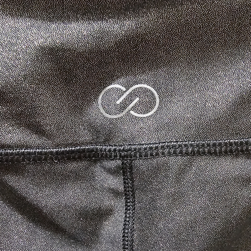 Calia Womens Metallic Gray Dark Pewter 7/8 Leggings Size Large NWOT - Picture 2 of 9